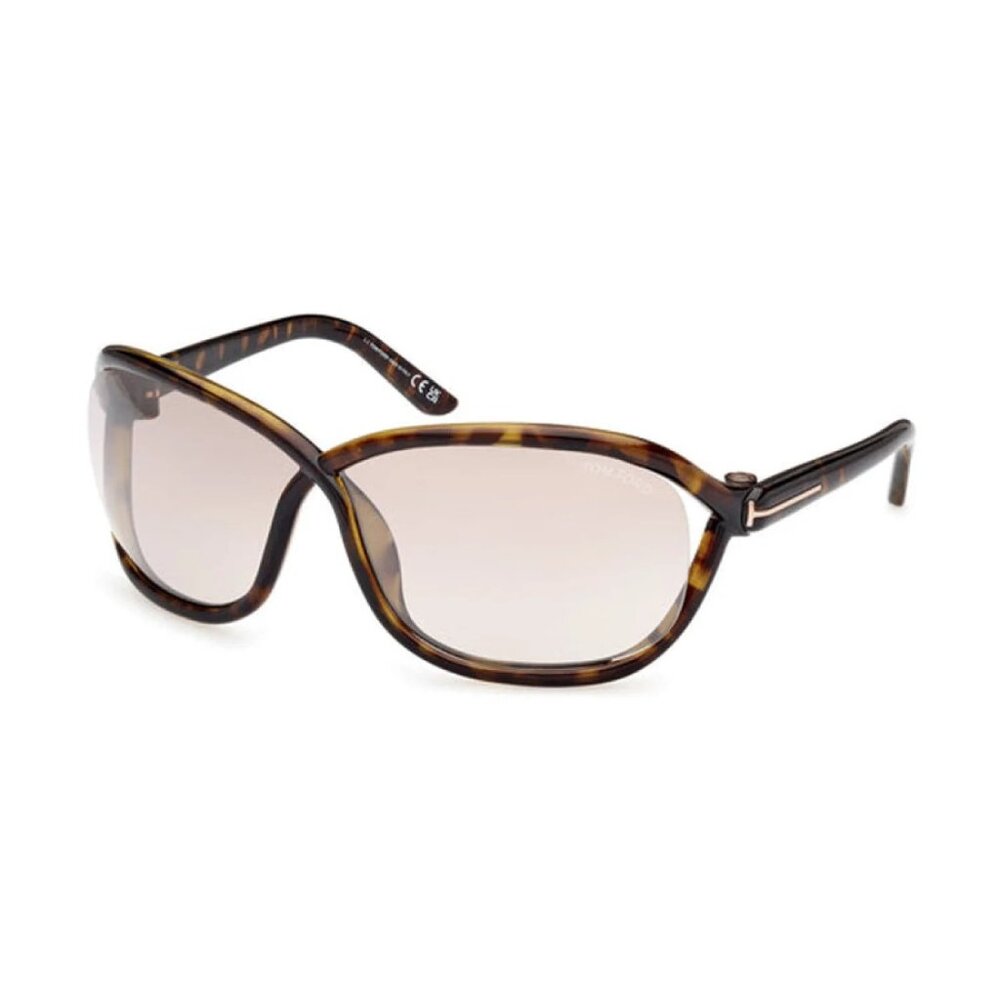 NEW TOM FORD SUNGLASSES HAVANA WOMEN GEOMETRIC EYEWEAR